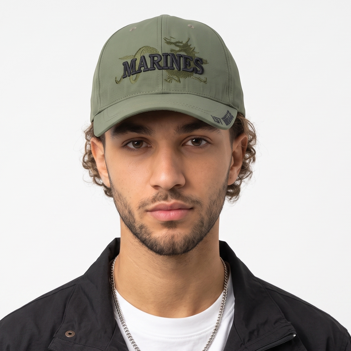 Thrifted Korean Marines Dragon Embroidered Baseball Cap (58-60cm) | 10364