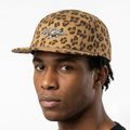 Thrifted Vintage Leopard Spot Suede-Touch 5-Panel Strapback Cap (Size 57–58 cm) | 10832
