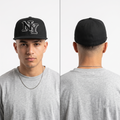 Thrifted Minimalist Urban Streetwear Black Fitted Flat Cap (57–58 cm) | 10401