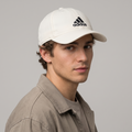 Thrifted Adidas White Cotton Sportswear Cap (Size 57–59 cm)  10898
