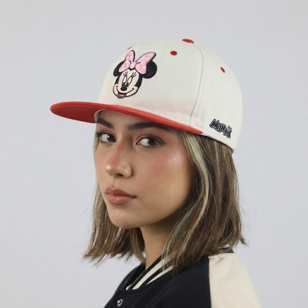 Thrifted Disney Official Minnie Mouse Snapback Cap (57-58 cm) |10735