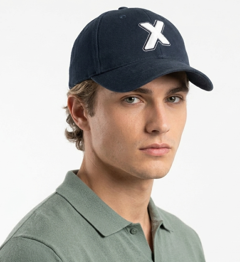 Thrifted Deutsche Bank x-markets Navy Cotton Baseball Cap (Size 57–58 cm)  | 10870