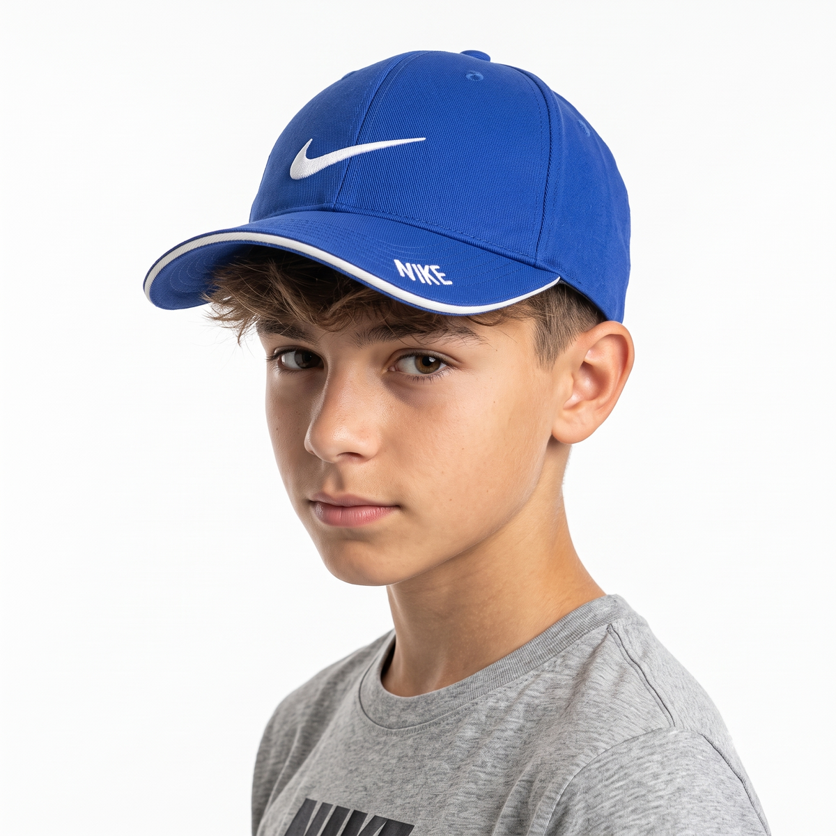 Thrifted Youth Nike Adjustable Blue Velcro Hat (52-53cm) | 10581