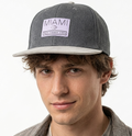 Thrifted Accessories Miami Graphic Patch Grey Two-Tone Flat Visor Cap (Size 57–59 cm) | 11021