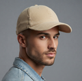 Thrifted Minimalist Cream Corduroy Strapback Dad Hat – 56-57cm | 10656