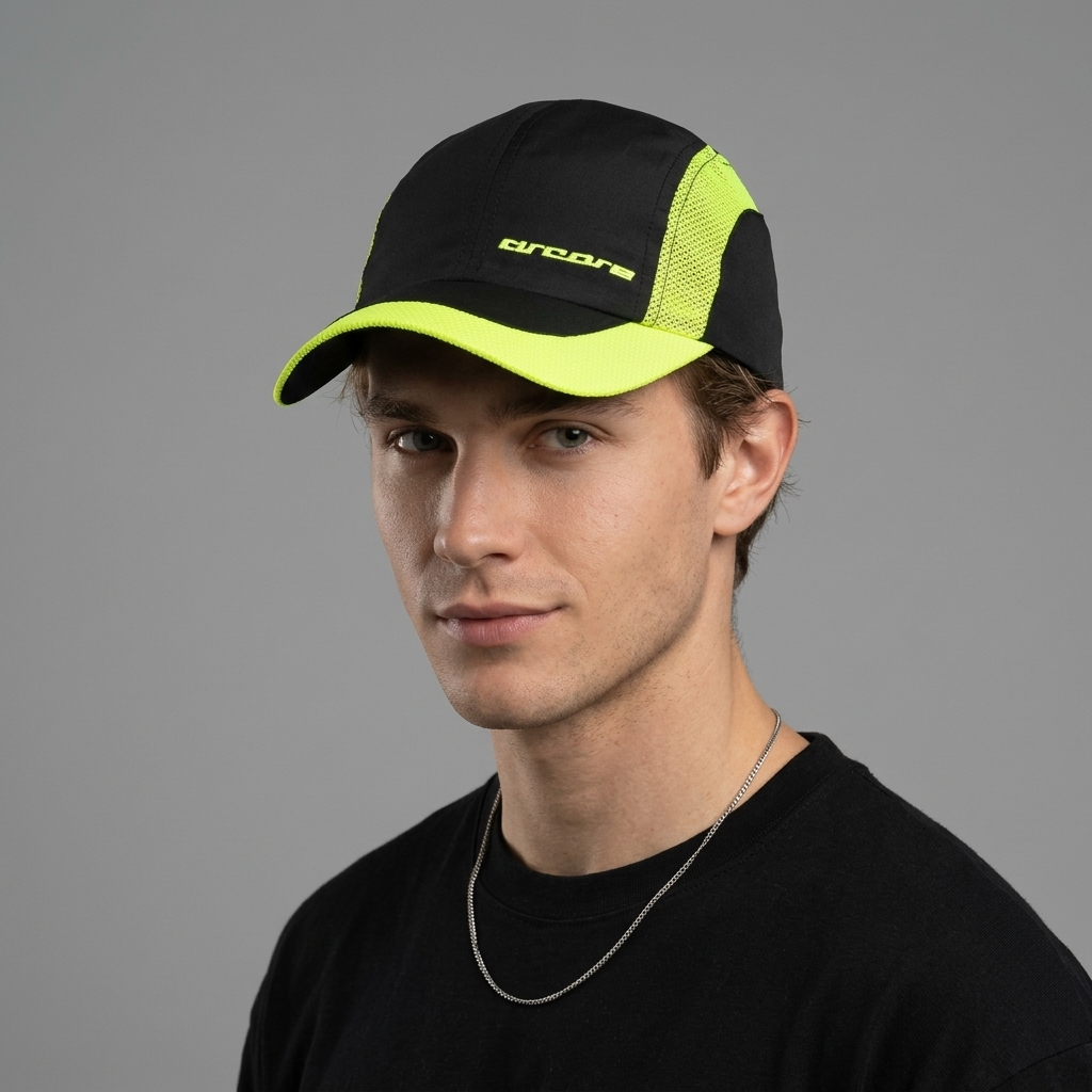 Thrifted Arcore Orion Lightweight Neon Trim Running Strapback Cap (Size 57–59 cm) | 11018