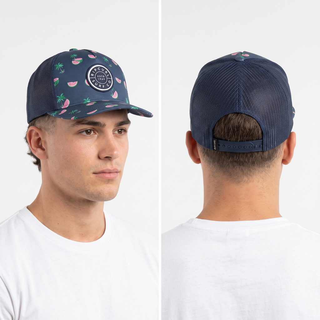Thrifted Rip Curl Surf Tropical Mesh Snapback (57-58cm) | 10428