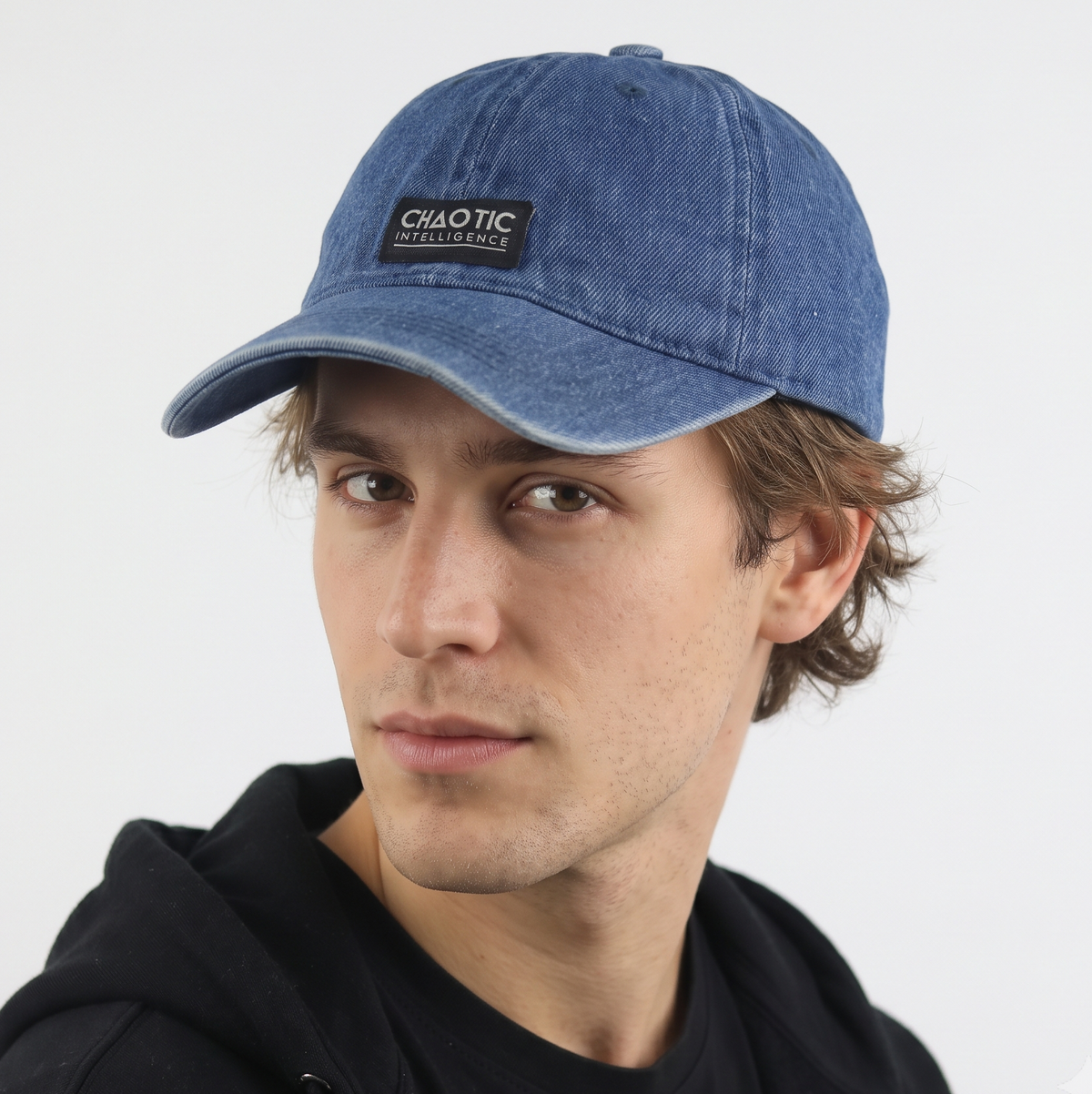 Thrifted Anko Blue Denim Chaotic Intelligence Cap (57-58 cm) | 10746