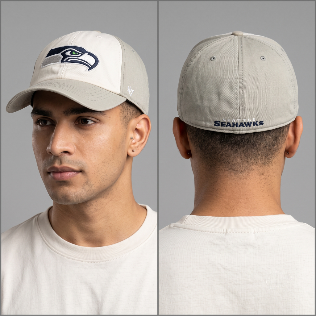 Thrifted '47 Brand Seattle Seahawks NFL Curved Brim Cap (58–59 cm) |10683