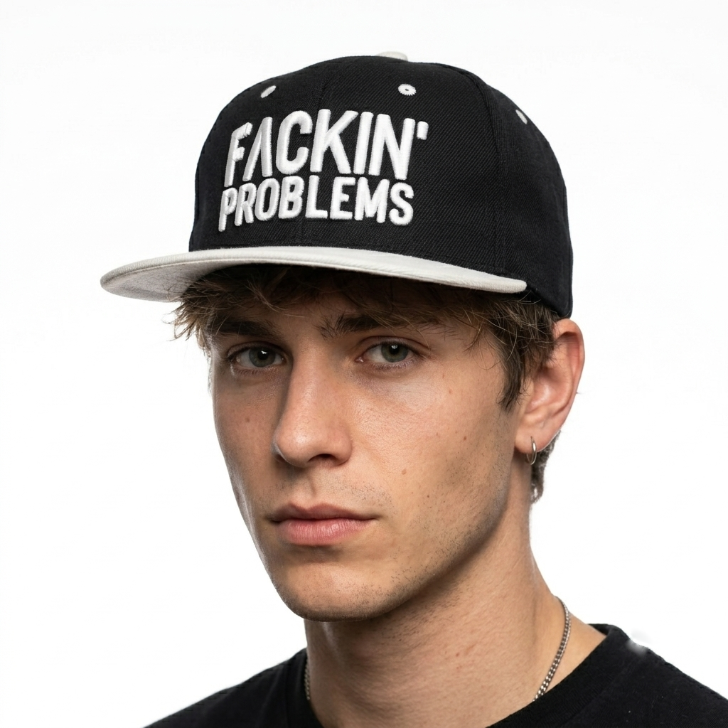 Thrifted "Fackin' Problems" Statement Snapback Cap (57-58 cm) | 10727