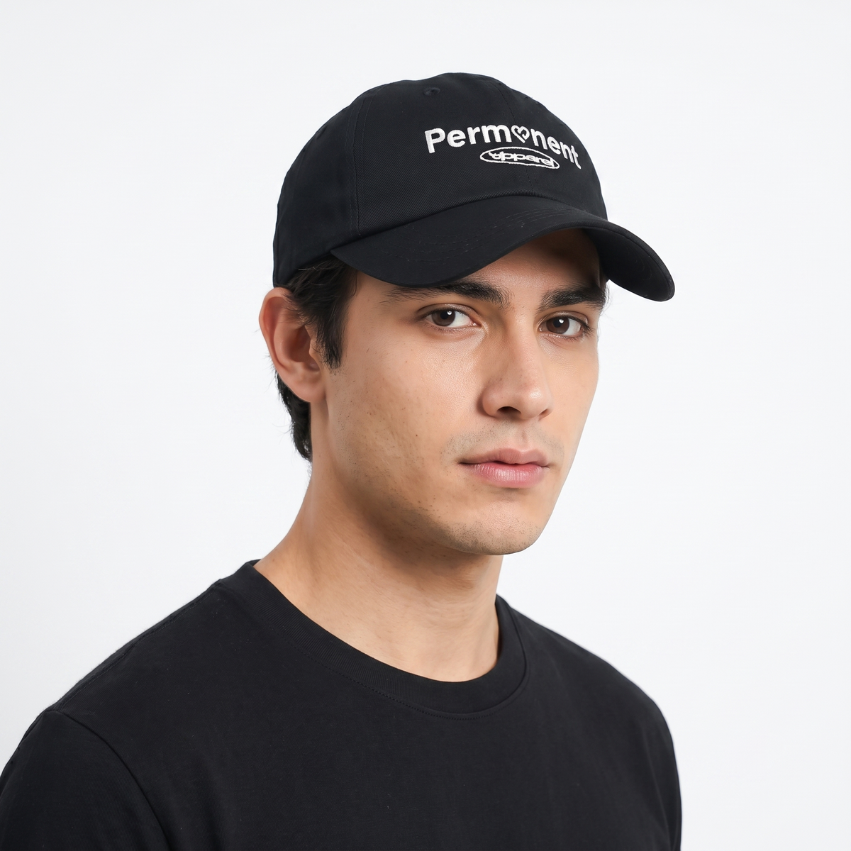 Thrifted Black Embroidered Permanent Slogan Hat (58-60 cm) | 10250