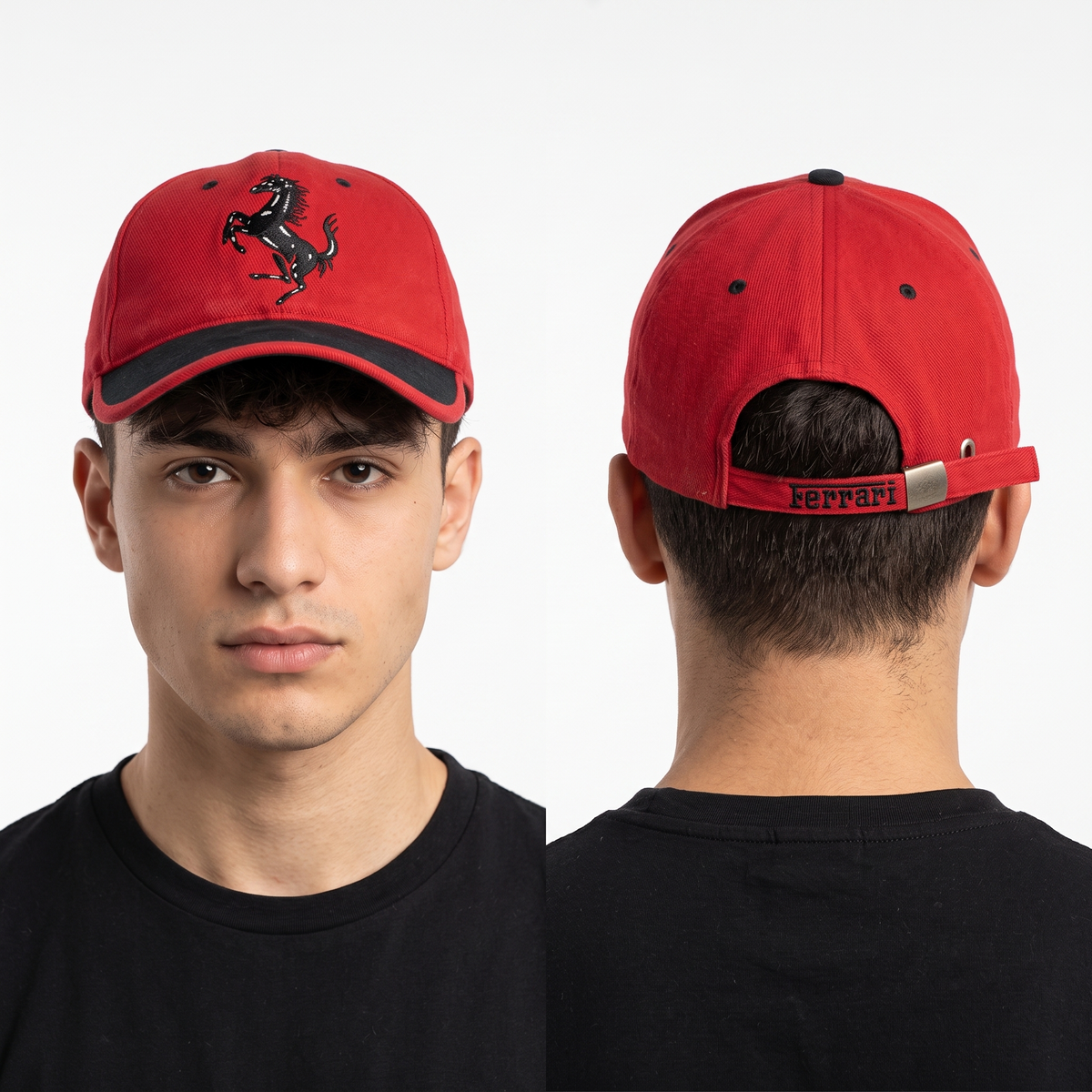 Thrifted Vintage Ferrari Logo Baseball Cap (56-57 cm) | 10529