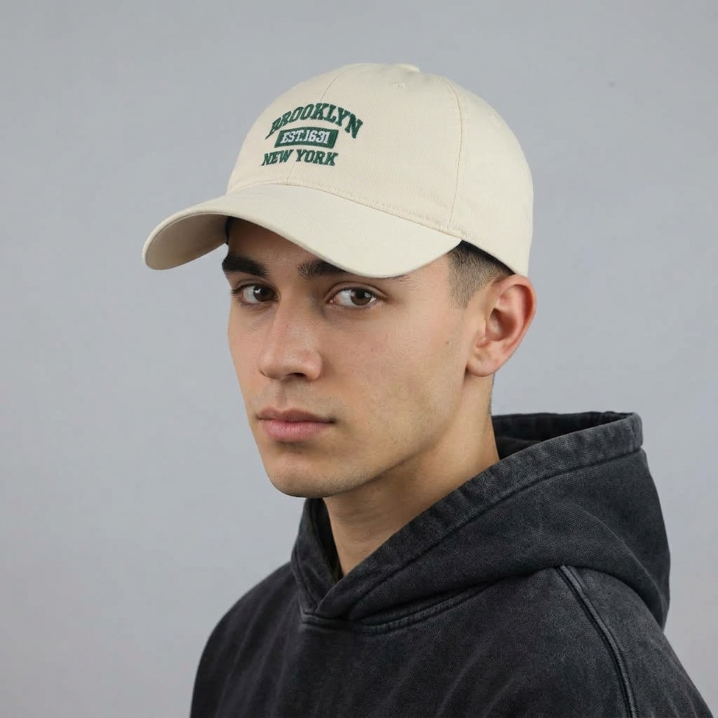 Thrifted Beige Brooklyn Est 1631 Strapback Cap (56-58cm) | 10612