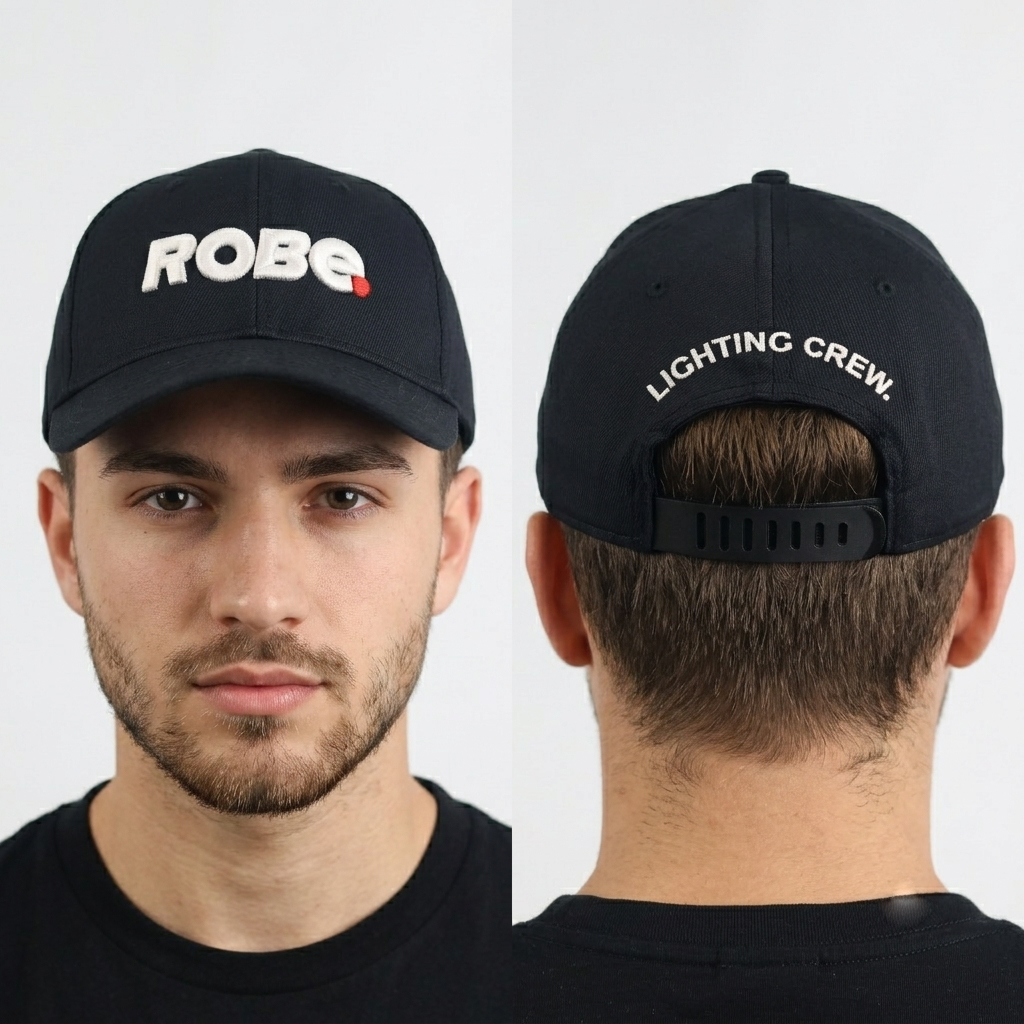 Thrifted Robe Black Dry-Tech Lighting Crew Snapback Cap (Size 57–58 cm)  |10859