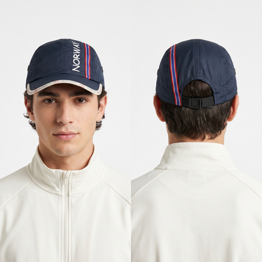 Thrifted Way Nor AS Navy Blue Norway Flag Runner Cap (58cm) | 10531