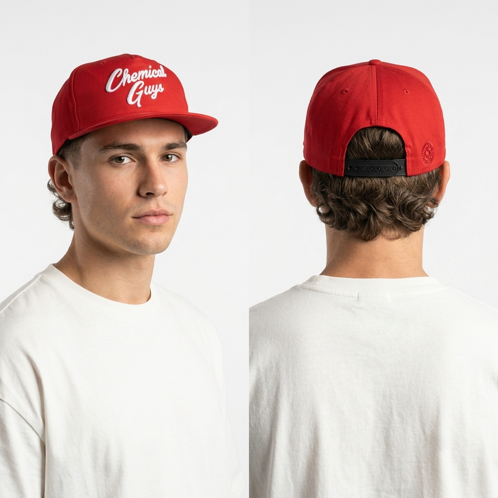 Thrifted Chemical Guys Red Embroidered Snapback Cap (58-60cm) | 10640