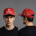 Thrifted Michael Schumacher Ferrari Red DEKRA Laurel Flat Brim Snapback (Size 56–58 cm) | 10868
