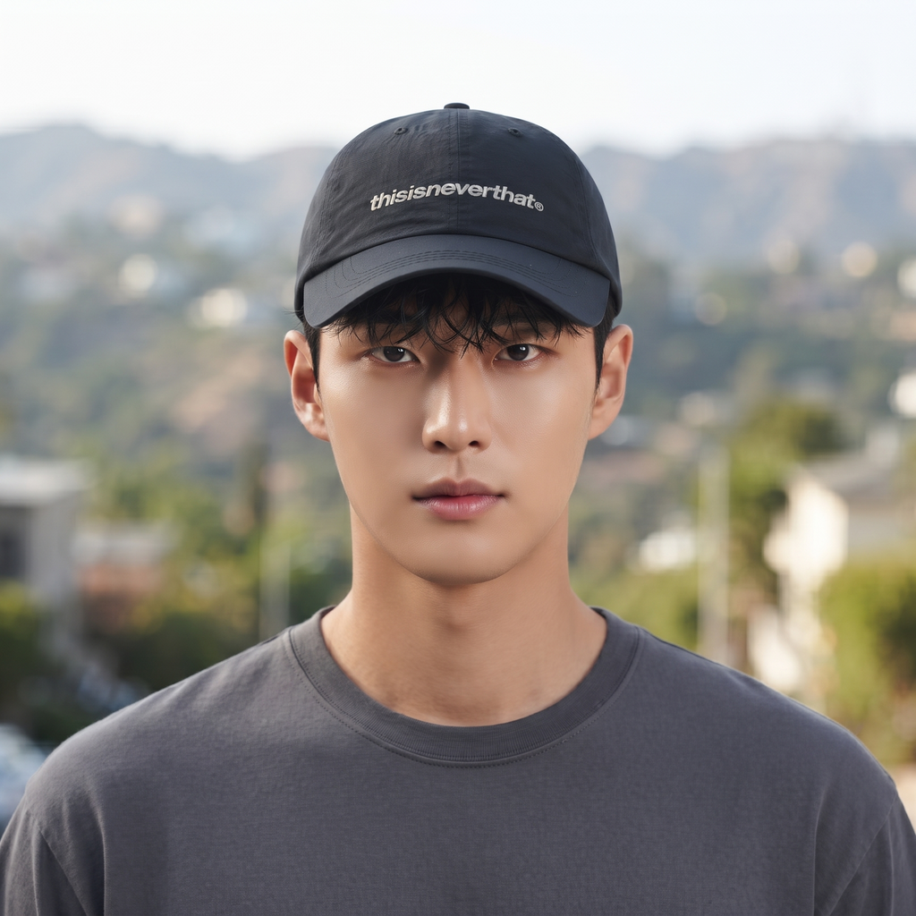 Thrifted thisisneverthat Korean Streetwear Black Cap (58-60 cm) | 10098