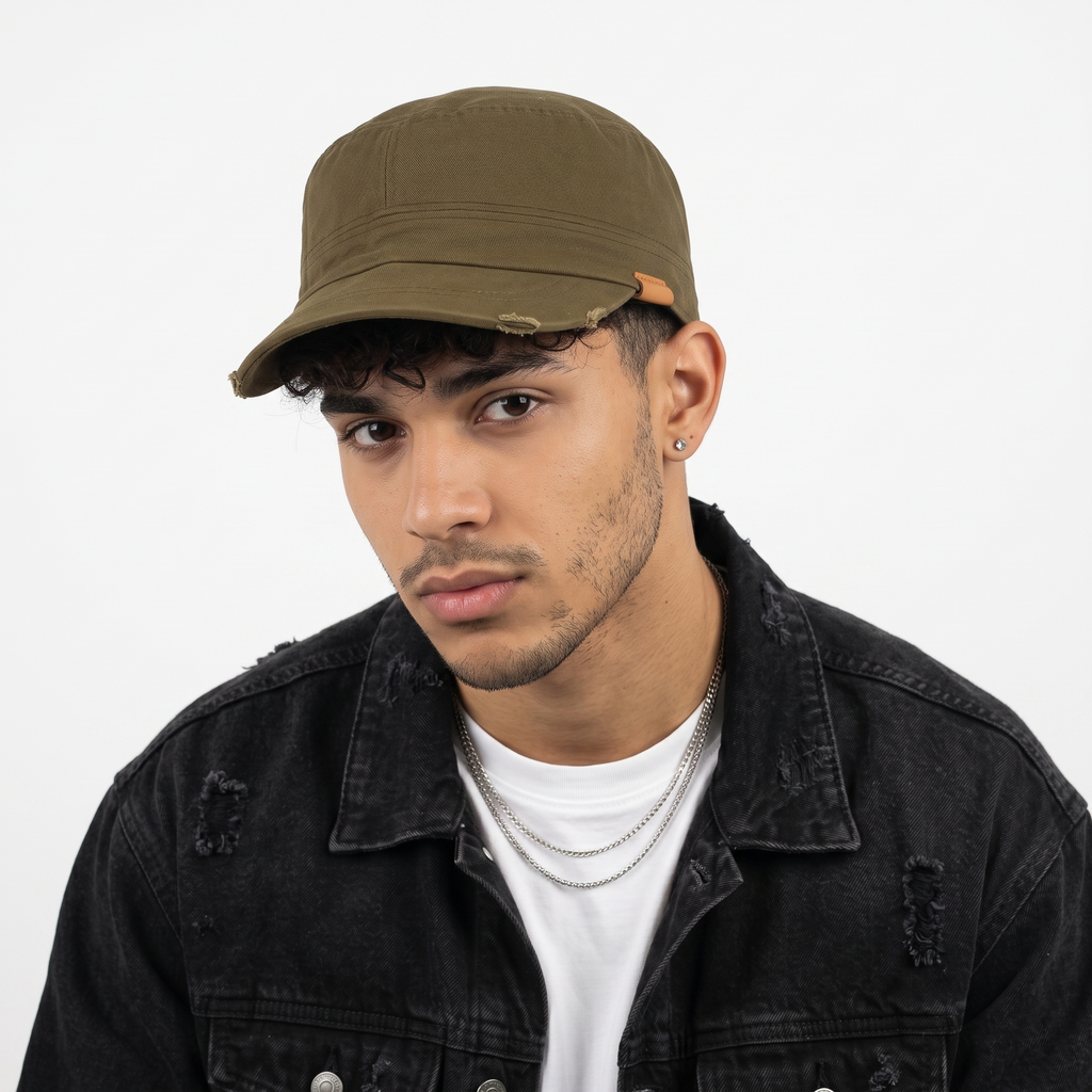 Mont-bell Vintage Olive Green Cadet Cap | 10047