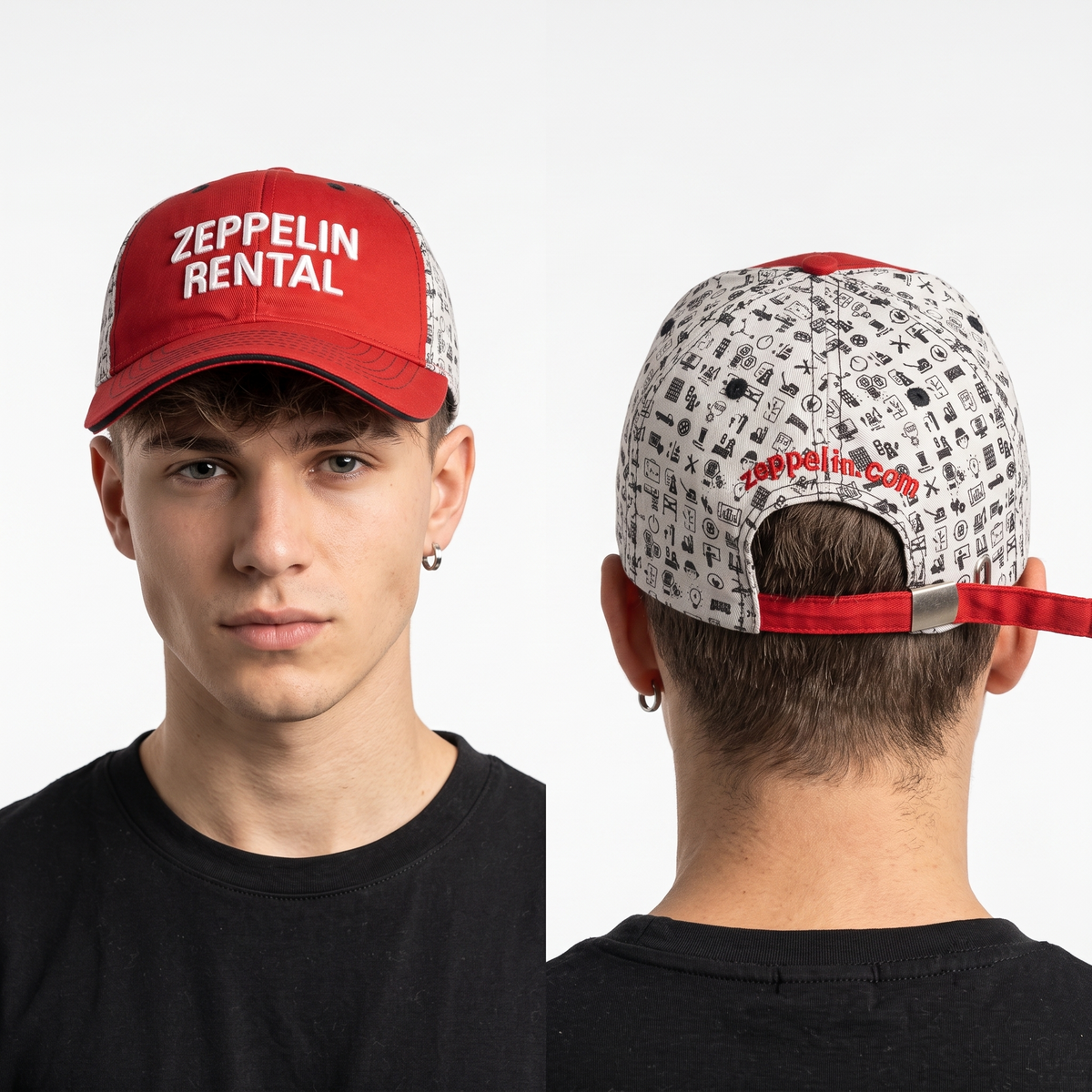 Thrifted Zeppelin Rental Icon Print Workwear Cap (56-57cm) | 10504