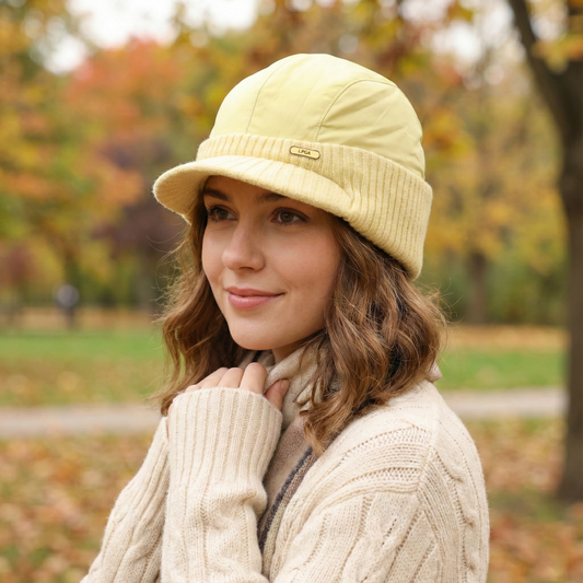 Yellow Beanie – Minimalist Women's Streetwear Headwear