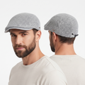 Thrifted METROCITY Mesh Flat Cap | Classic Grey Cabbie Hat (Size 58-60 cm) | 10262