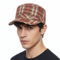 Thrifted Eider Plaid Military Cadet Cap (57-59 cm) | 10241