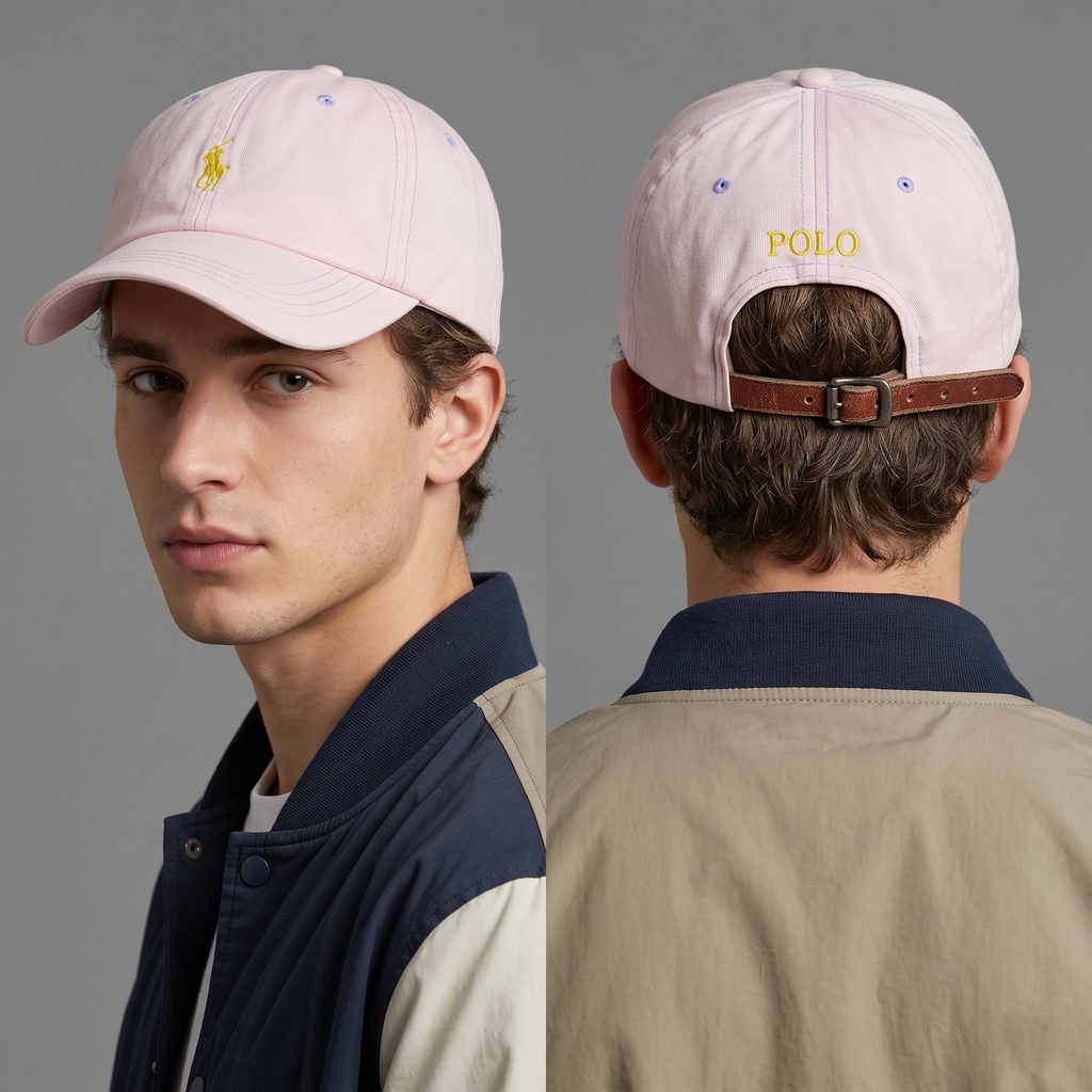 Thrifted  Polo Ralph Lauren Pink Cotton Strapback Cap (Size 57–59 cm) | 10899