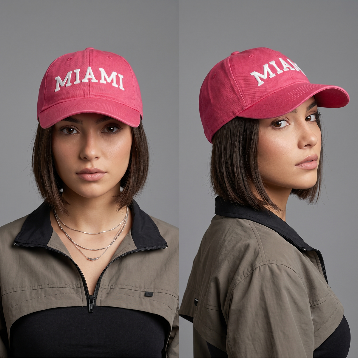 Thrifted UltraClub Classic Cut Pink City Hat (57-58cm) | 10579