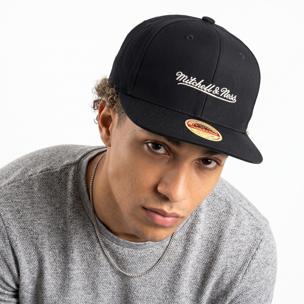 Thrifted Mitchell & Ness Classic Black Snapback Baseball Cap (58-59cm) | 10628