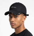 Thrifted Streetwear Black Cap with "Fashion" Brim Print (56-58cm) | 10544