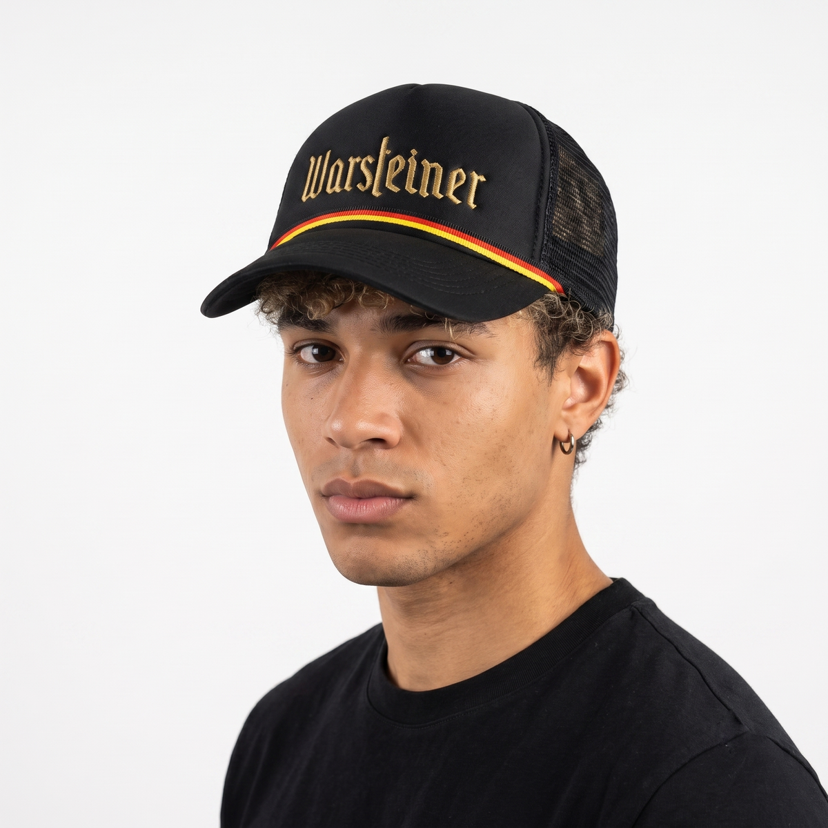 thrifted Vintage Warsteiner Black Trucker Hat (57-59cm) | 10402