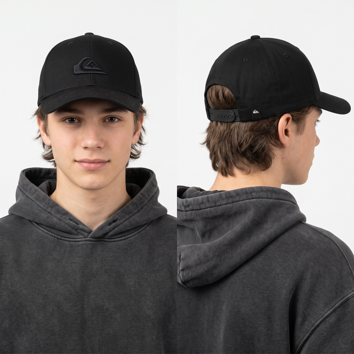Thrifted Quiksilver Black Wave Snapback Cap (55-56 cm) |10701