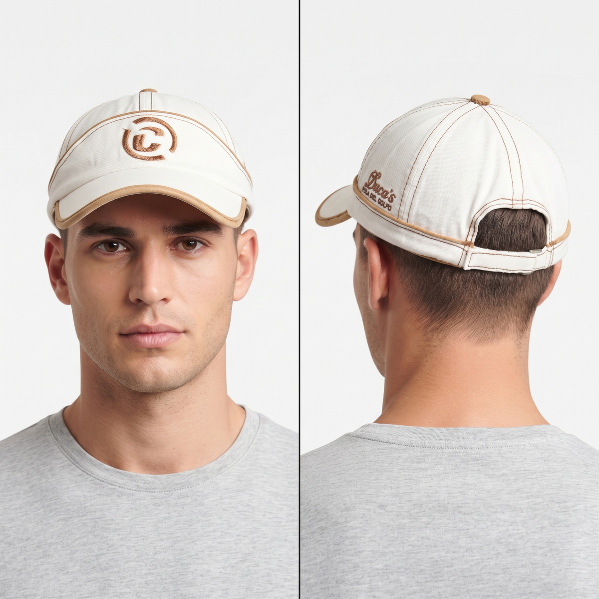 Thrifted Duca Del Cosma Luxury White Golf Cap (57-58 cm) | 10229