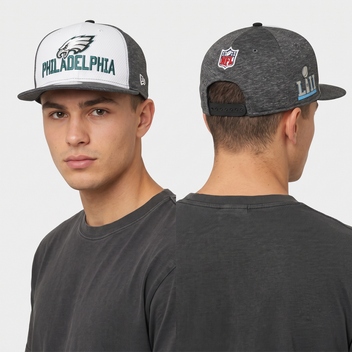 Thrifted New Era NFL Philadelphia Eagles Flat Brim Hat (57-58 cm) |10704