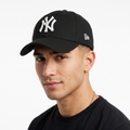 thrifted Retro MLB New Era Black NY Logo Hat (58-60 cm)  | 10337