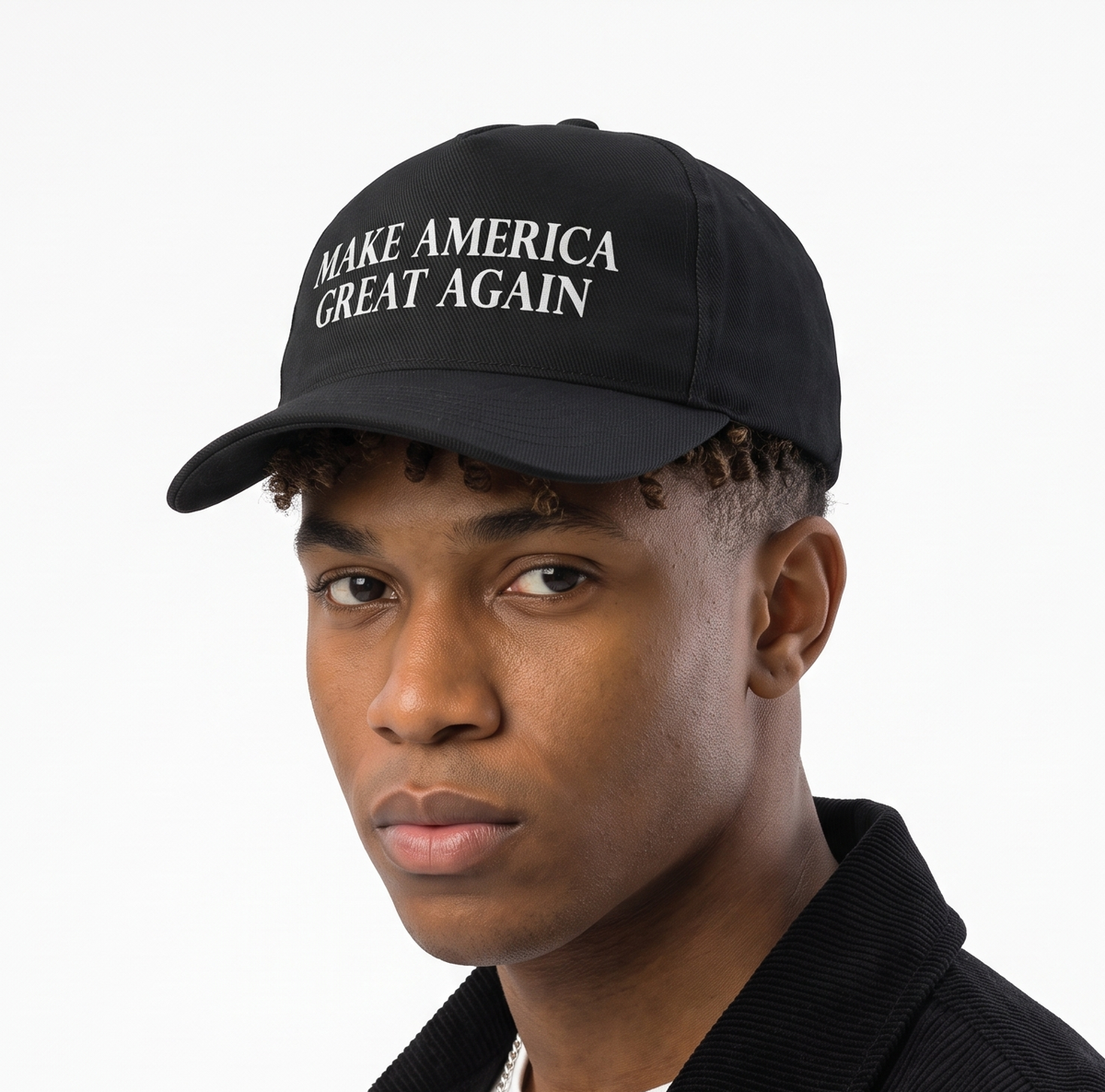 Thrifted Beechfield Make America Great Again Black Hat (57-58cm) | 10565