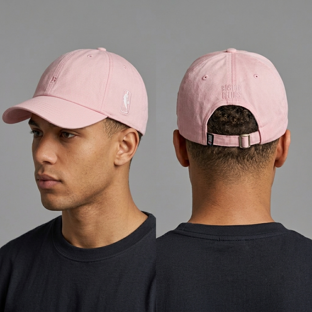 Thrifted NBA Boston Celtics Pink Strapback Cap (57-58 cm) |10732