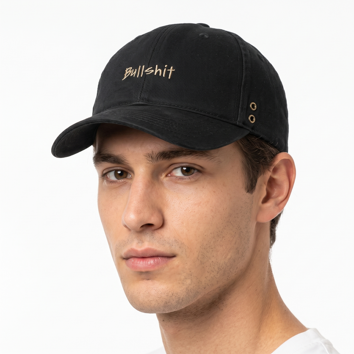 Thrifted Black Script Slogan Streetwear Hat (58-60 cm) | 10247