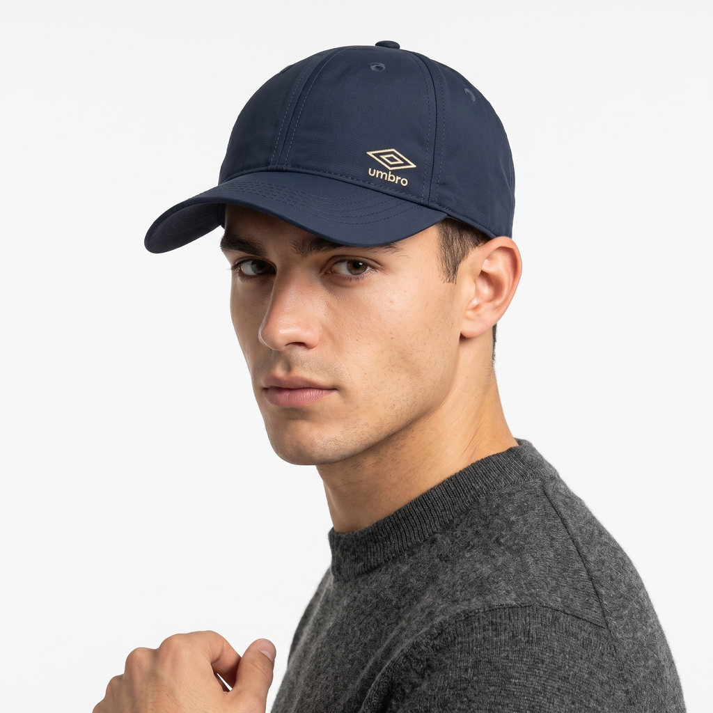 Thrifted Umbro Embroidered Logo Cap | Adjustable Navy Strapback (57–59cm) |10142
