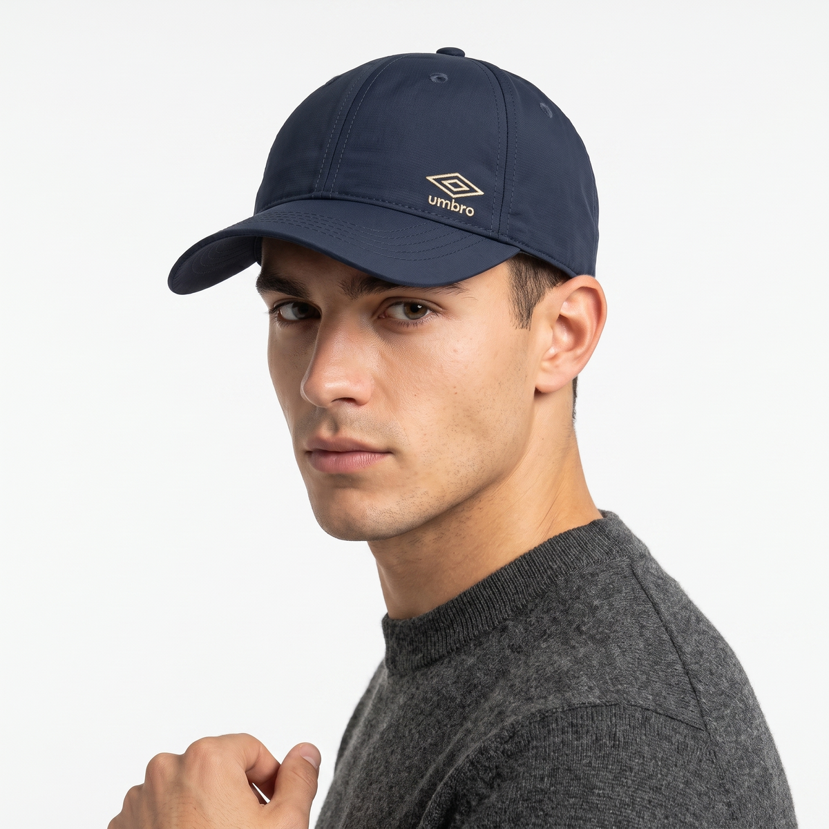 Thrifted Umbro Embroidered Logo Cap | Adjustable Navy Strapback (57–59cm) |10142