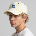 Thrifted Pastel Yellow Graphic Baseball Cap (55-56cm)  | 10392