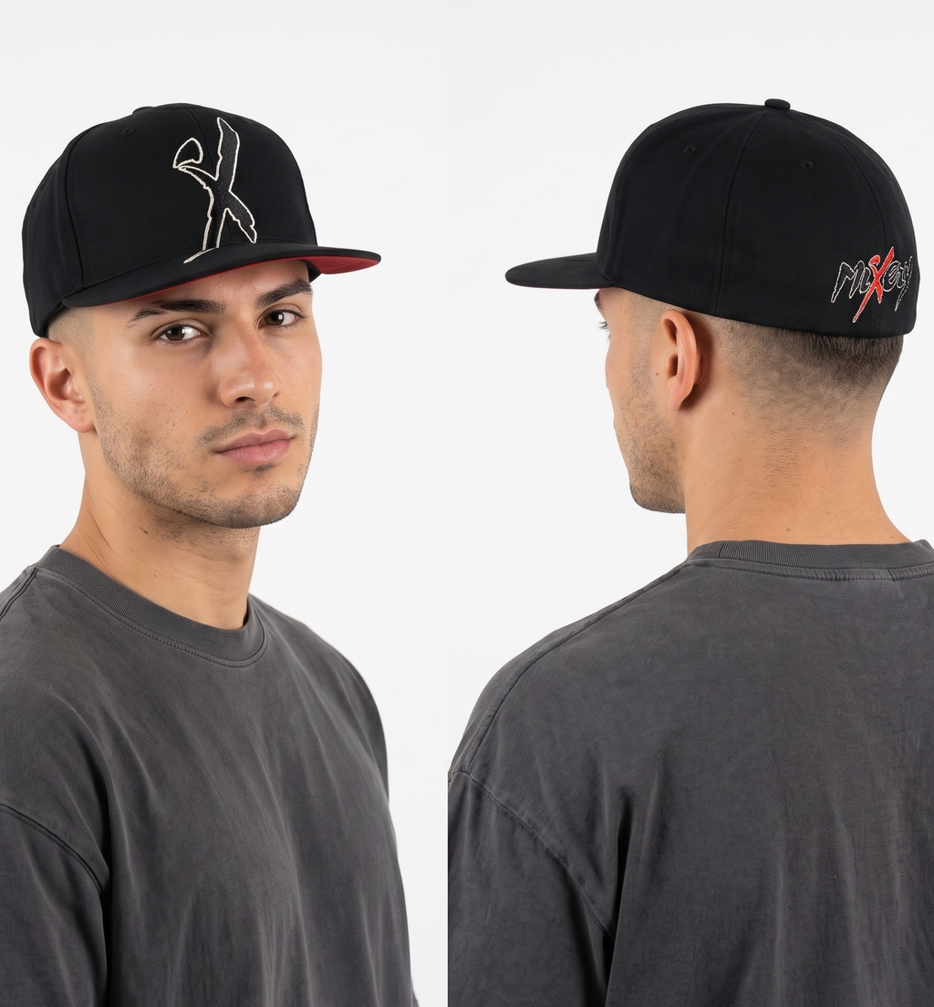 Thrifted Karlsberg Mixery Black & Red Fitted Flat Brim Cap (Size 57–58 cm) | 10838