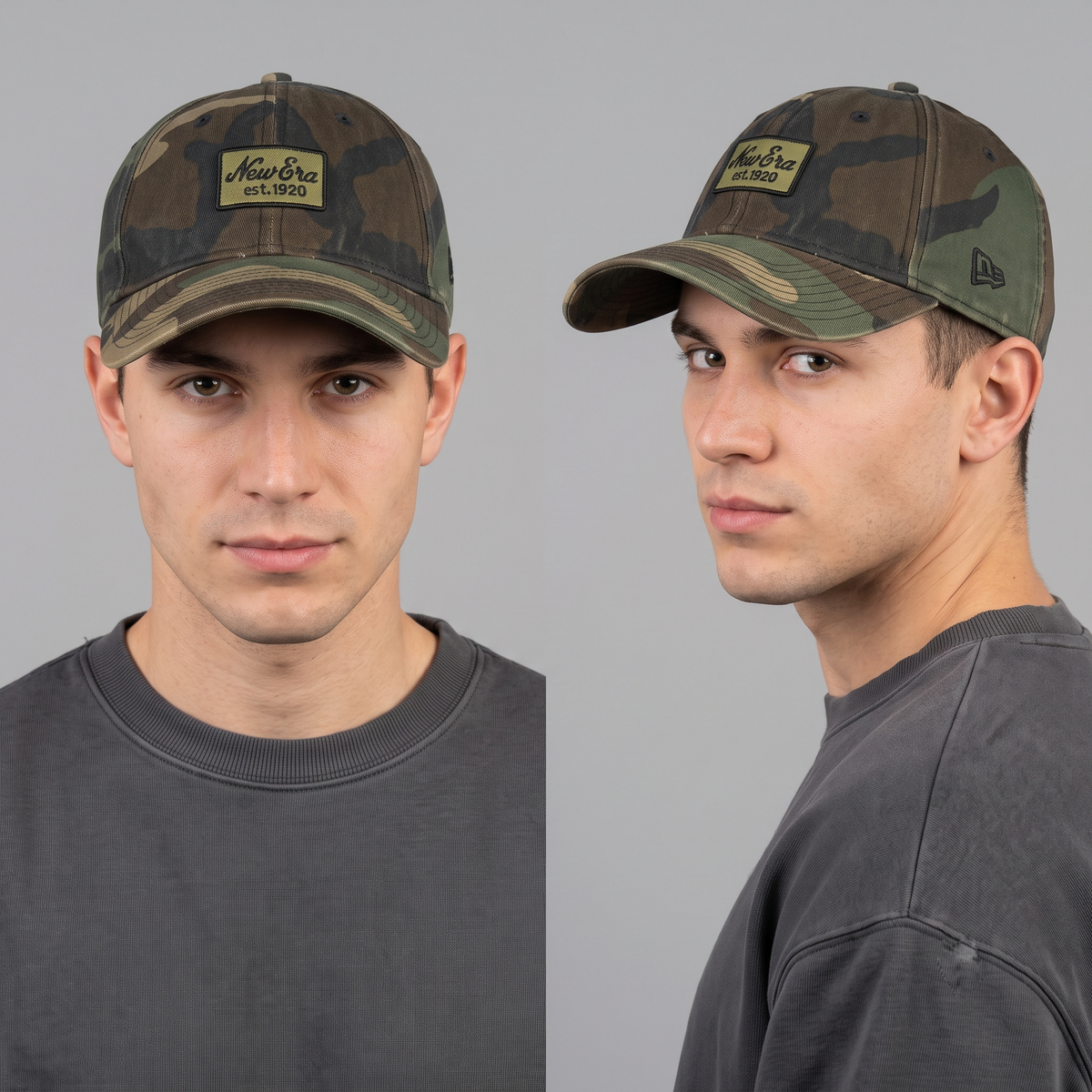 Thrifted New Era 9FORTY Camo Strapback Cap (57-58 cm) |10702