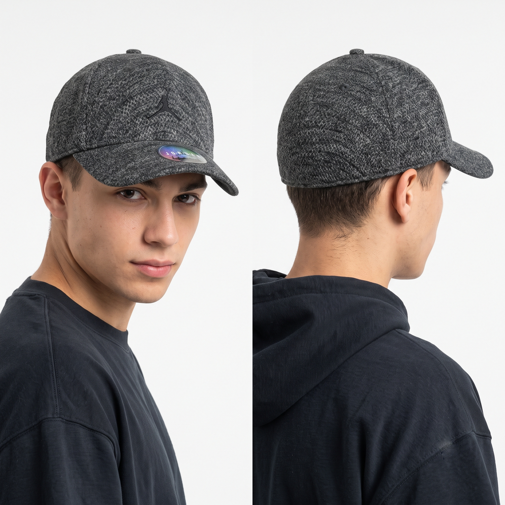 Thrifted Jordan Jumpman Heather Grey Knit Cap (56 cm) |10730