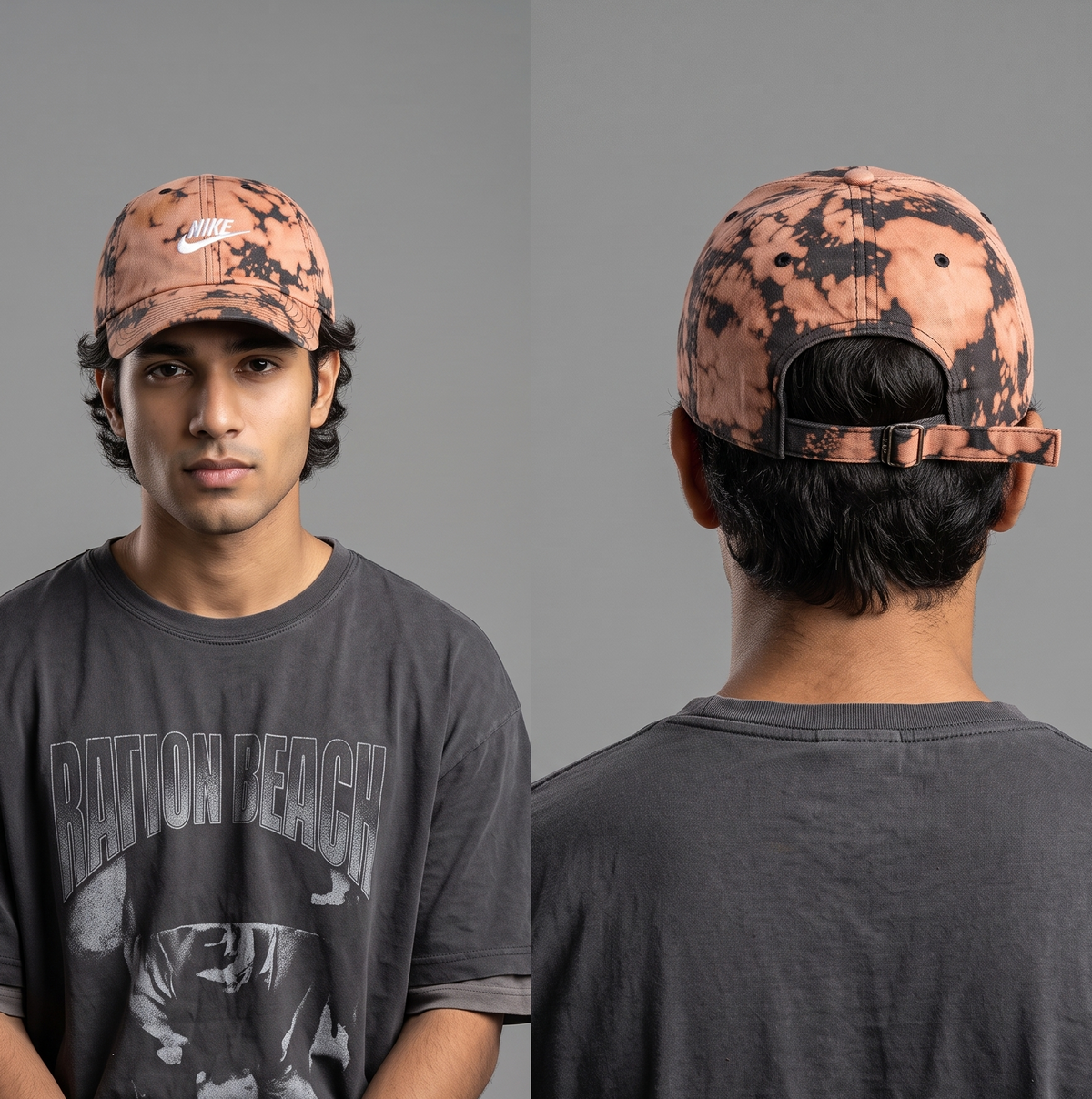 Thrifted Nike Custom Swoosh Dad Hat (57-58cm) | 10435
