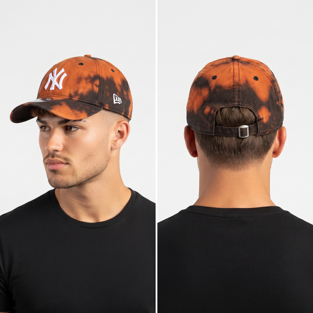 Vintage MLB NY Yankees Orange & Black Bleached Hat (58-60 cm) |10316
