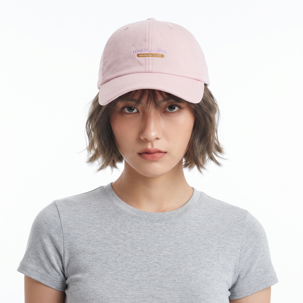 thrifted JKSY Lovely Agatha Embroidered Pink Dad Cap | 10076