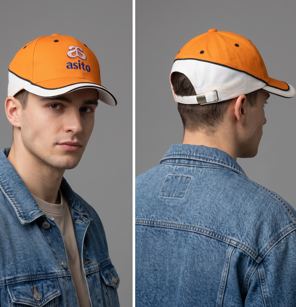 King Cap Asito Logo Orange Cotton Baseball Cap (Size 57–58 cm) | 10842