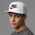 Thrifted Classic White Nike Swoosh Flat Brim Cap (58-60cm) | 10469